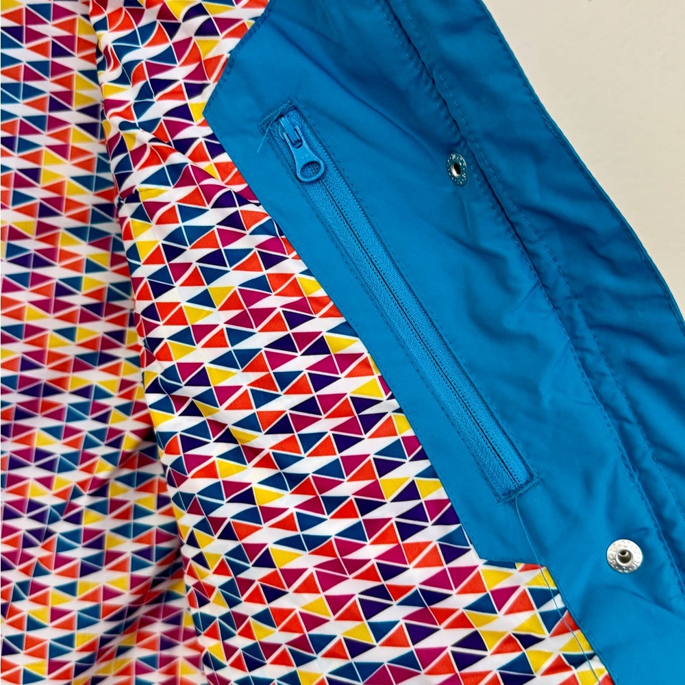 Merrell Blue and Red Colorblock Puffer Vest - Picture 6 of 9